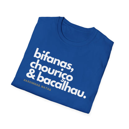 T-Shirt: Bifanas, Chouriço, Bacalhau