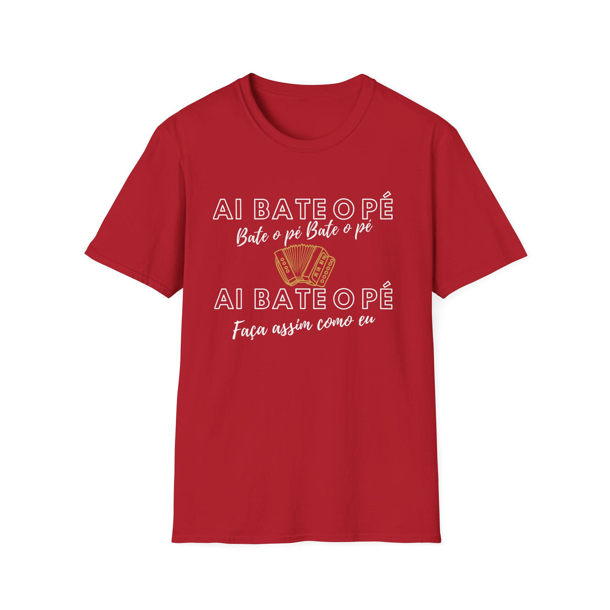Bate o Pe Red t-shirt How To Cook Portuguese Stuff Featuring Vamos a Festa Maria, it’s perfect for anyone who loves a good Portuguese party!