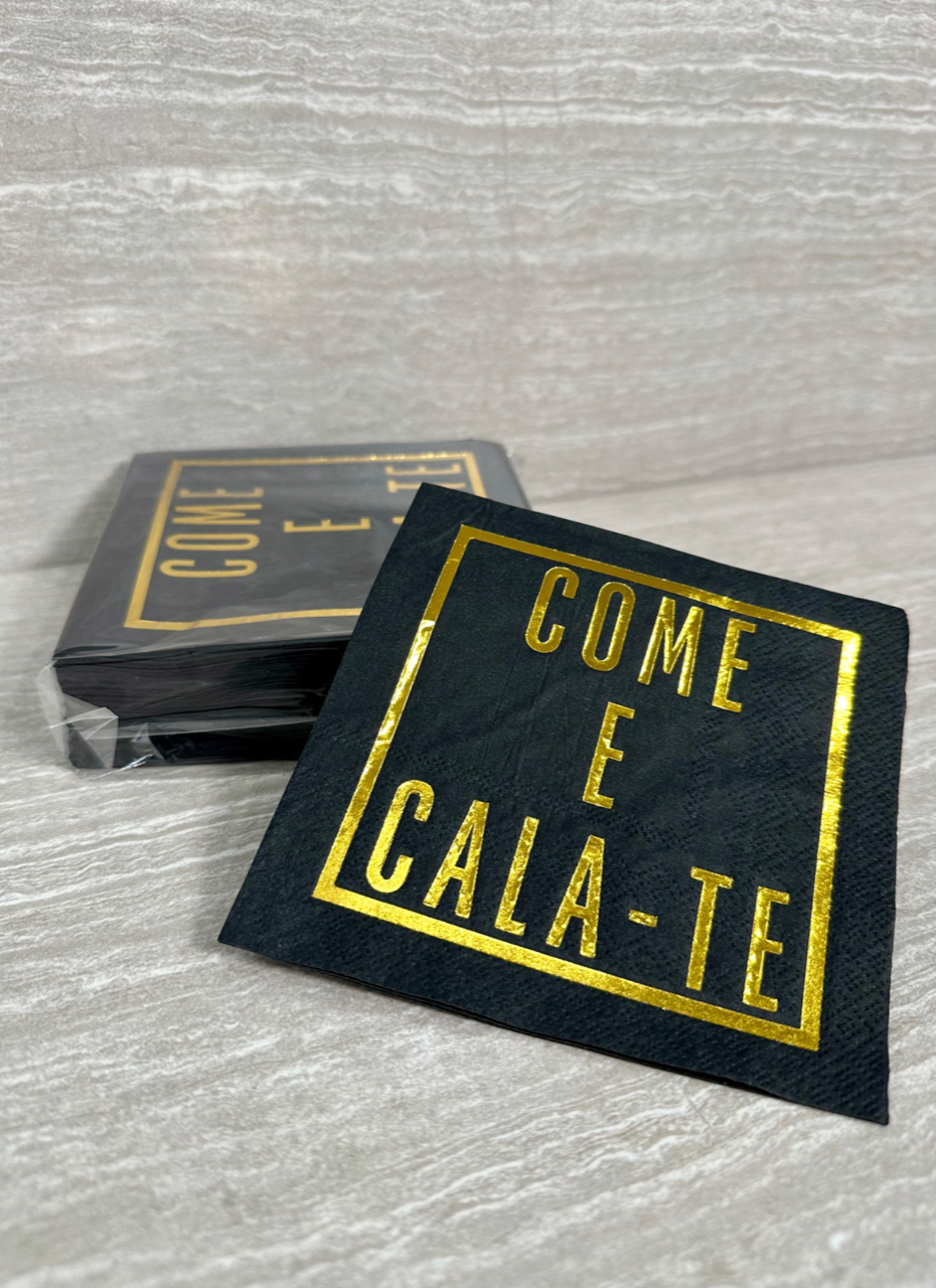 The Come E Cala-Te Cocktail Napkin (50 ct) How To Cook Portuguese Stuff
